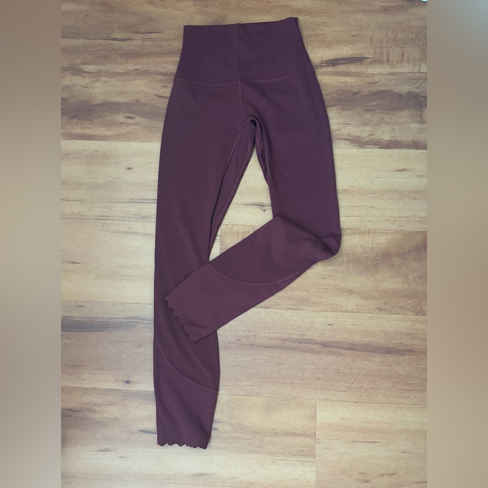 Maroon Lululemon leggings size 0